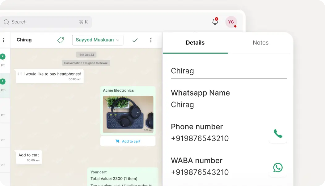 Populate lead data in-context